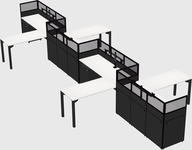 L-shape cubicles