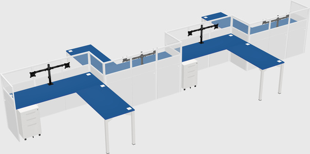 L-shape cubicles