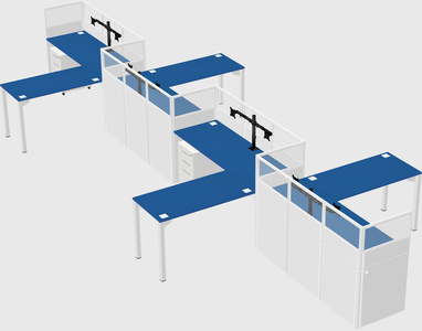 L-shape cubicles