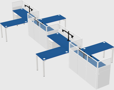 L-shape cubicles