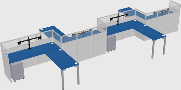 L-shape cubicles
