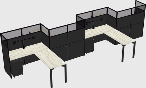 L-shape cubicles