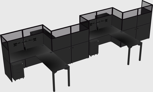 L-shape cubicles