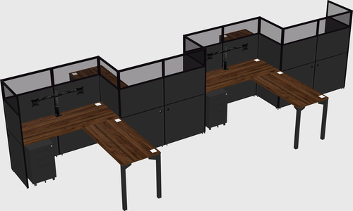 L-shape cubicles