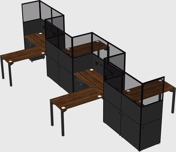 L-shape cubicles