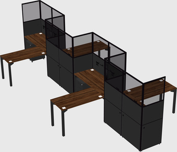 L-shape cubicles