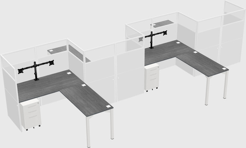 L-shape cubicles