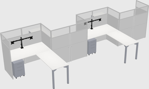 L-shape cubicles