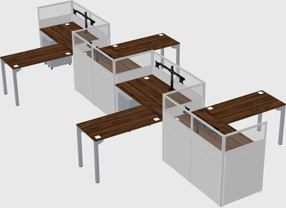 L-shape cubicles