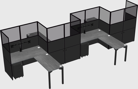L-shape cubicles