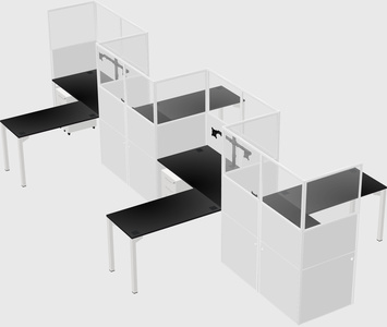 L-shape cubicles