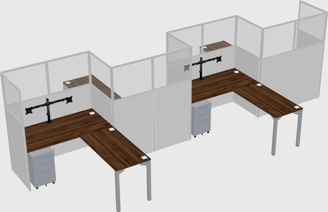 L-shape cubicles