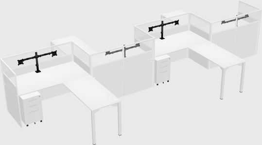L-shape cubicles