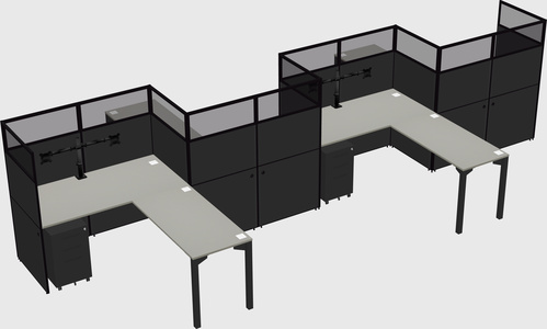 L-shape cubicles