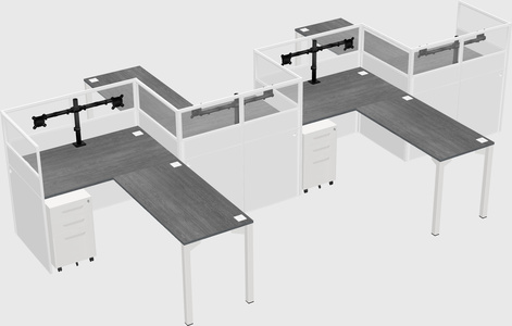L-shape cubicles