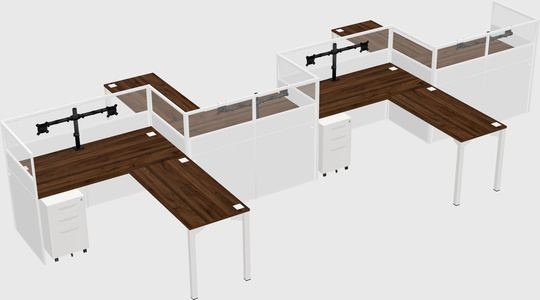 L-shape cubicles