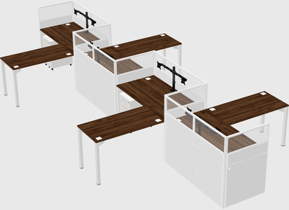 L-shape cubicles