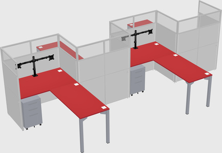 L-shape cubicles
