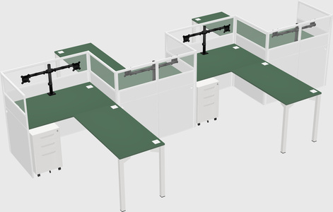 L-shape cubicles