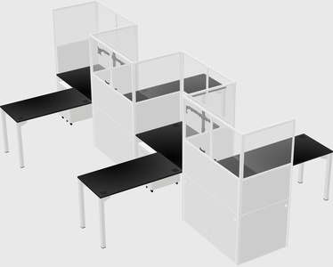 L-shape cubicles