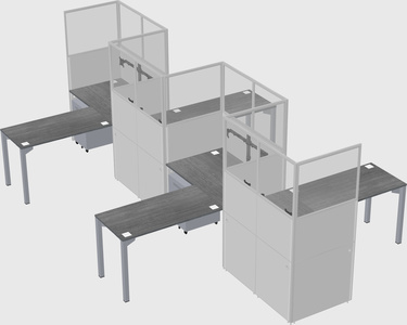 L-shape cubicles