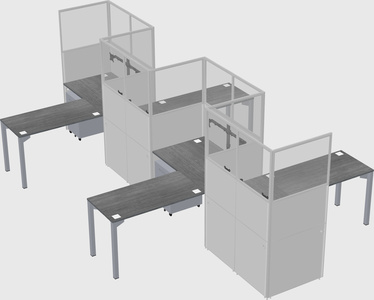 L-shape cubicles