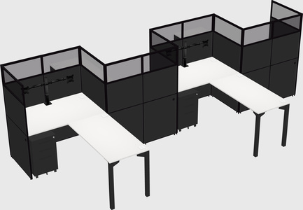 L-shape cubicles