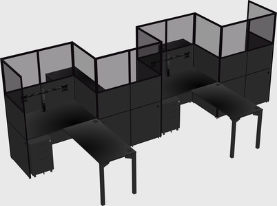 L-shape cubicles