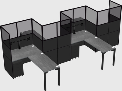 L-shape cubicles