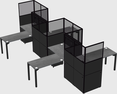 L-shape cubicles