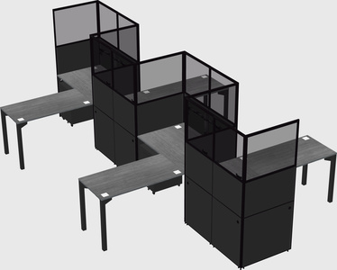 L-shape cubicles