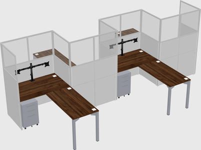 L-shape cubicles