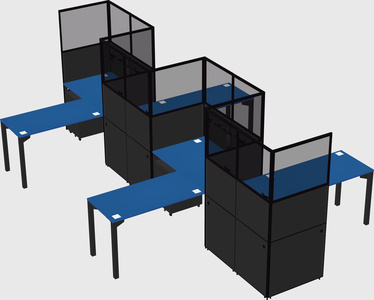 L-shape cubicles