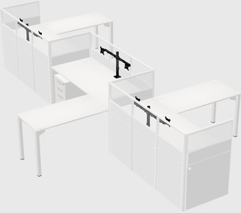 L-shape cubicles