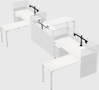 L-shape cubicles