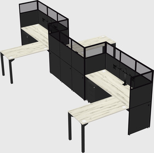L-shape cubicles