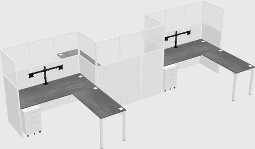 L-shape cubicles