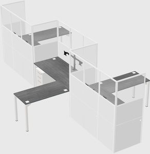 L-shape cubicles