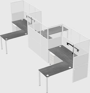 L-shape cubicles