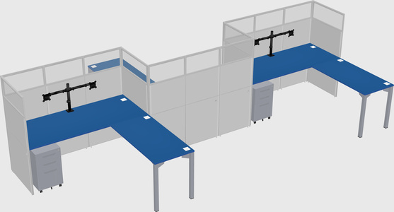 L-shape cubicles