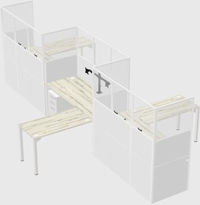 Cabines en l