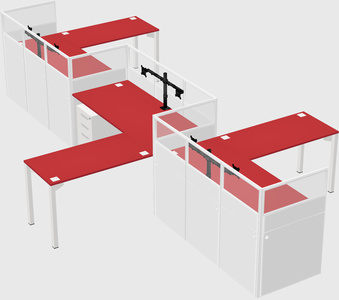 L-shape cubicles