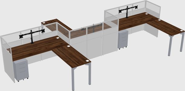 L-shape cubicles