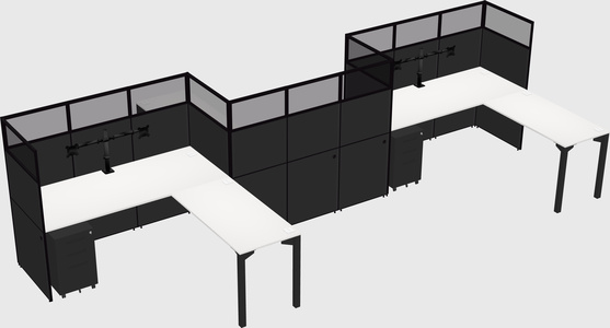 L-shape cubicles