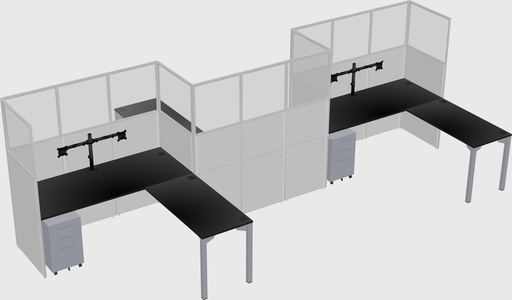 L-shape cubicles