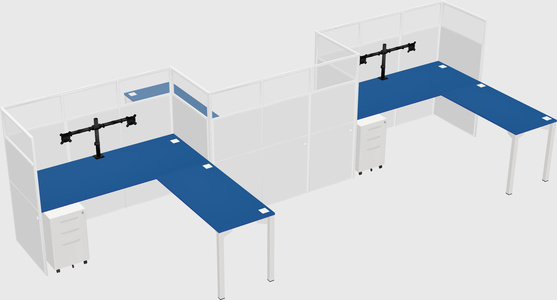 L-shape cubicles