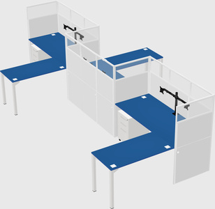 L-shape cubicles