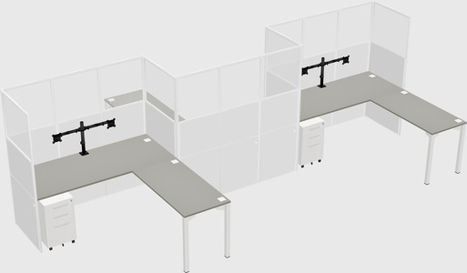 L-shape cubicles