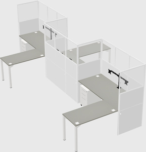 L-shape cubicles