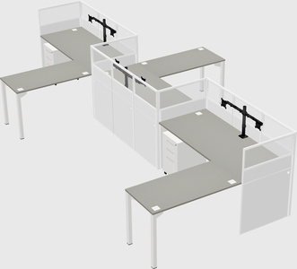 L-shape cubicles